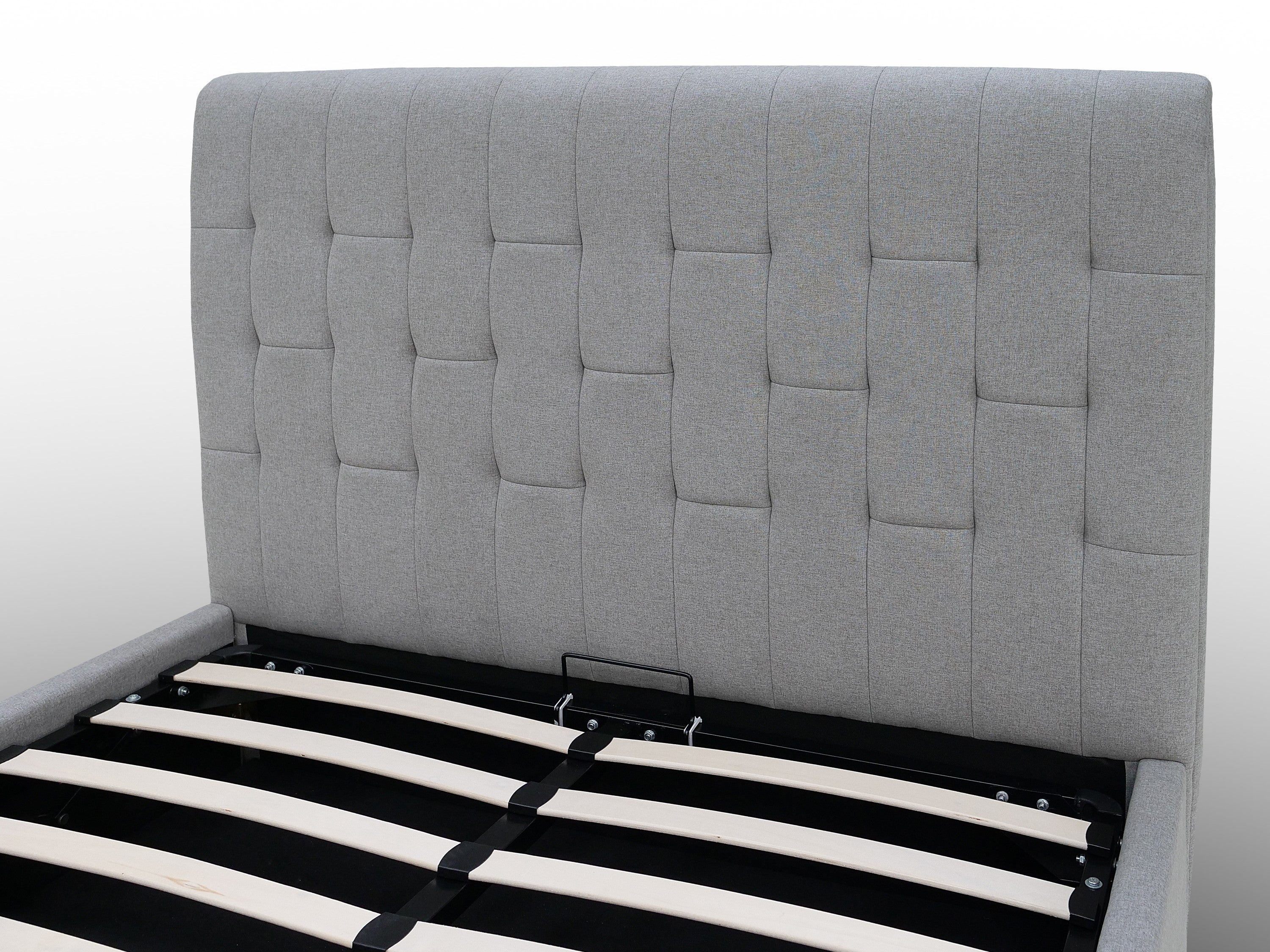 BERKELEY Ottoman Bed (Light Grey Fabric) | Available in 3 Sizes - Image 5