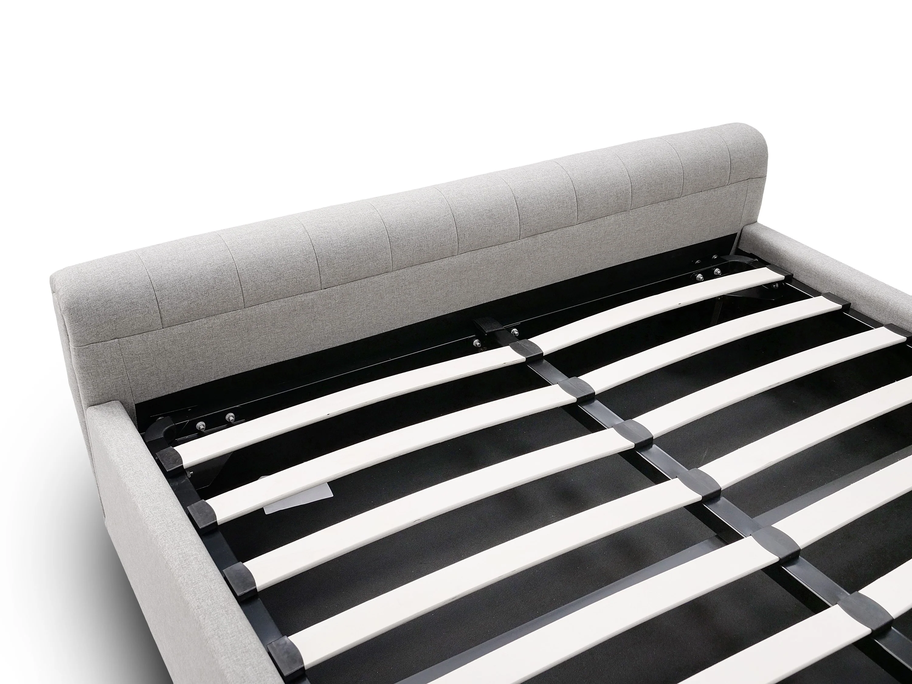 BERKELEY Ottoman Bed (Light Grey Fabric) | Available in 3 Sizes - Image 6