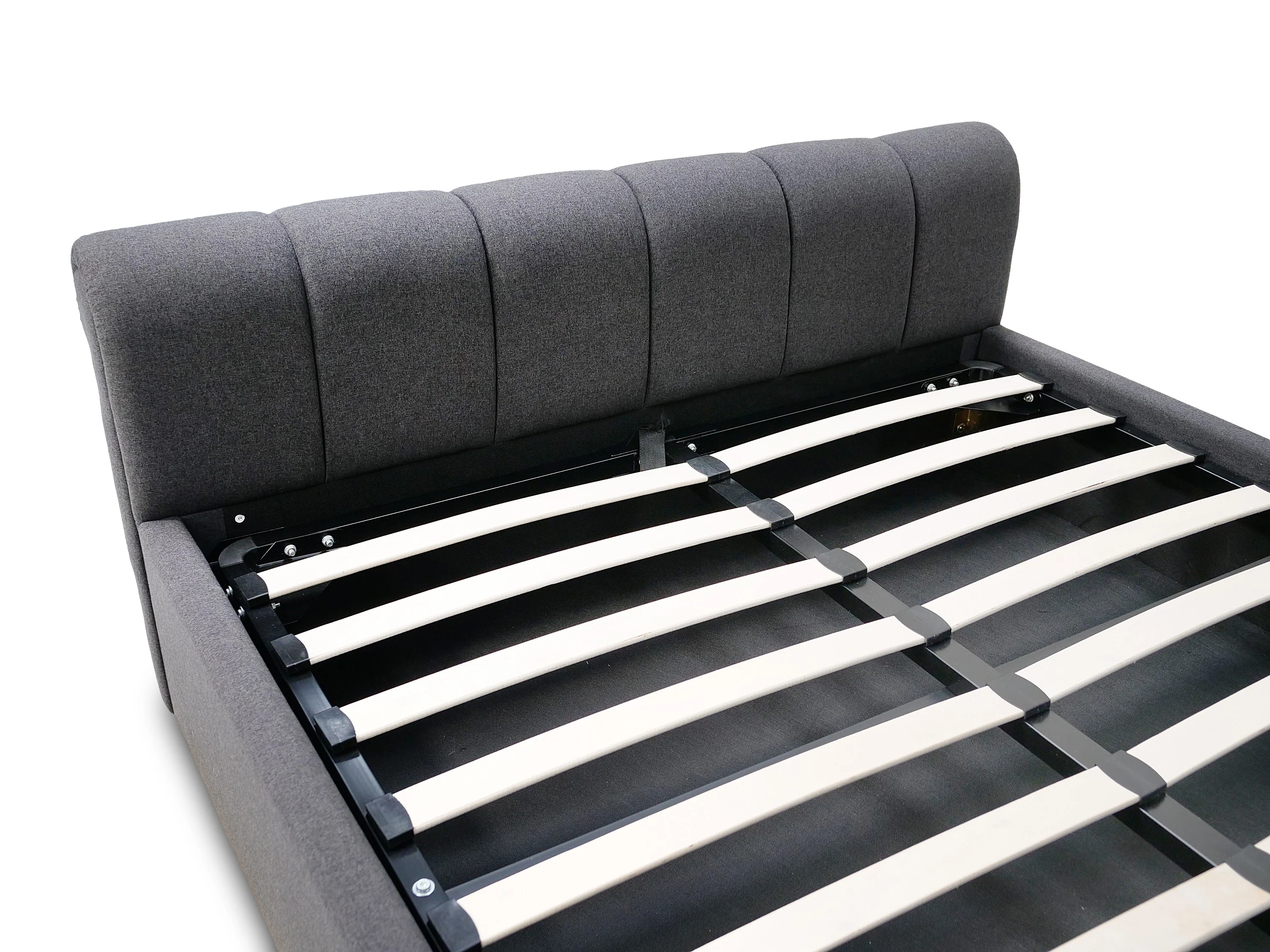 CONAUGHT Ottoman Bed β (Dark Grey Fabric) | Available in 3 Sizes - Image 4