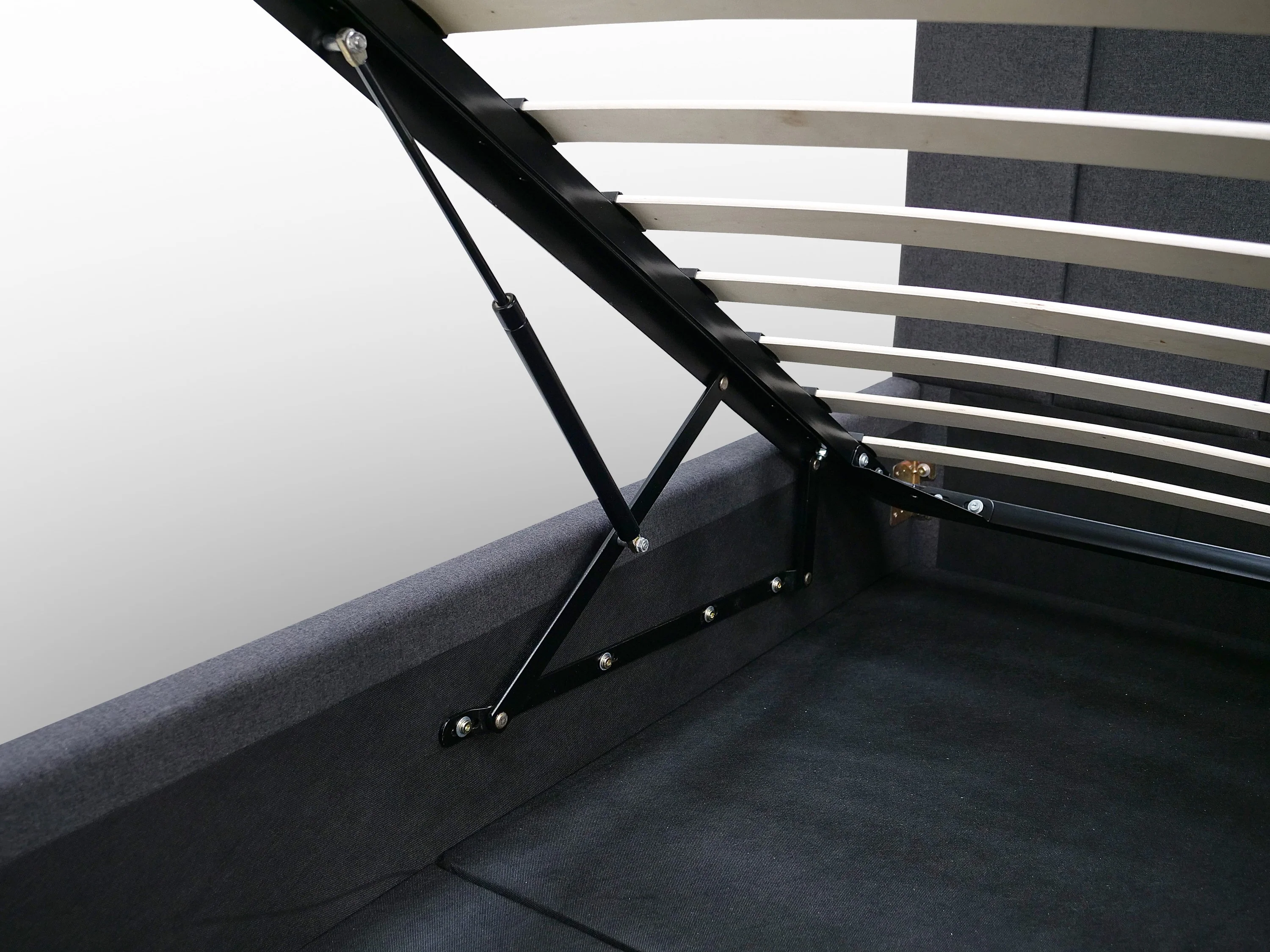 CONAUGHT Ottoman Bed β (Dark Grey Fabric) | Available in 3 Sizes - Image 7