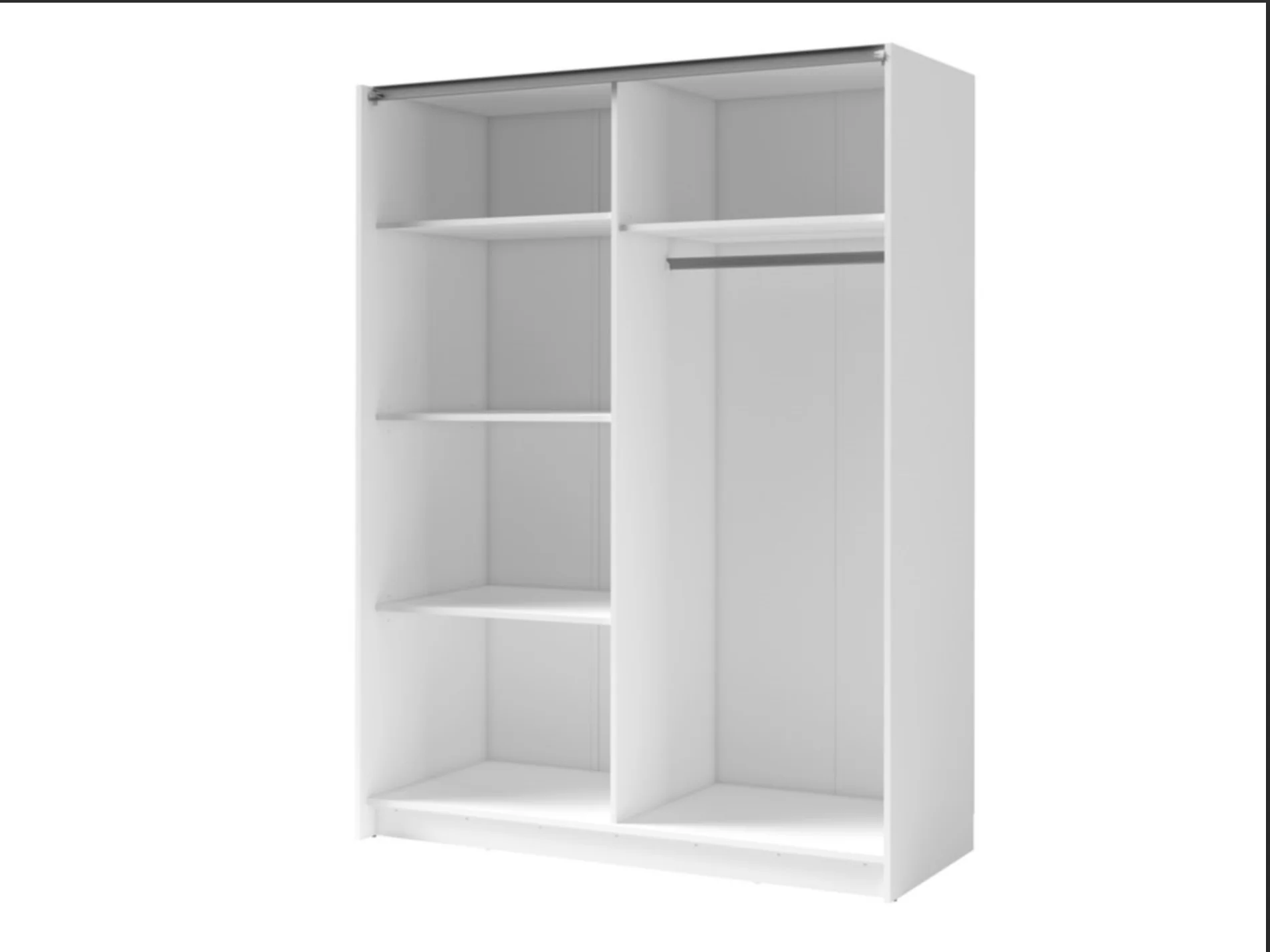 DALIA 150cm Sliding Wardrobe (White & Artisan Oak) - Image 3