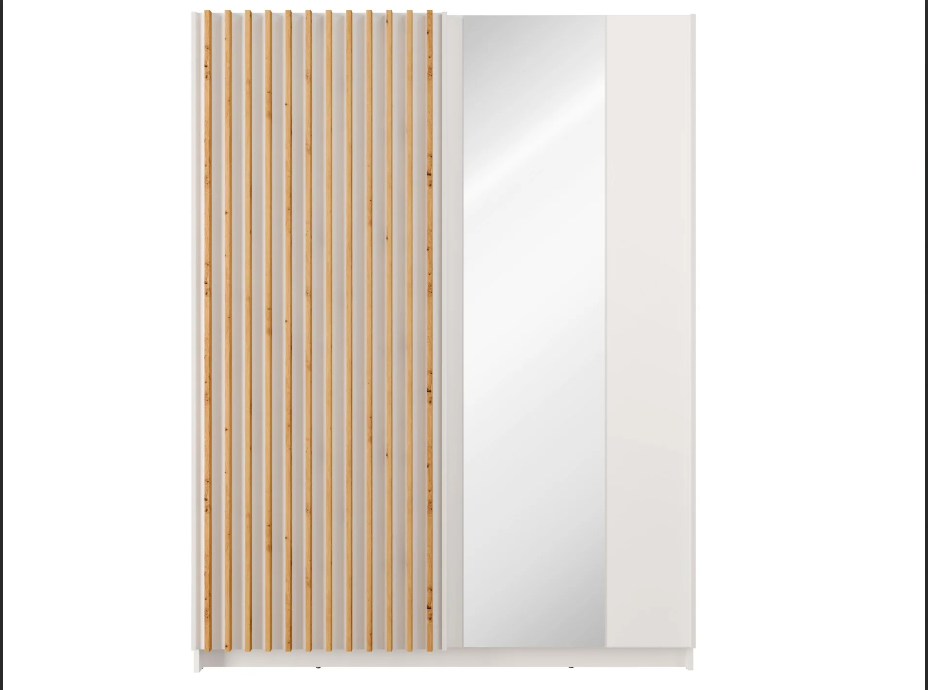 DALIA 150cm Sliding Wardrobe (White & Artisan Oak) - Image 5