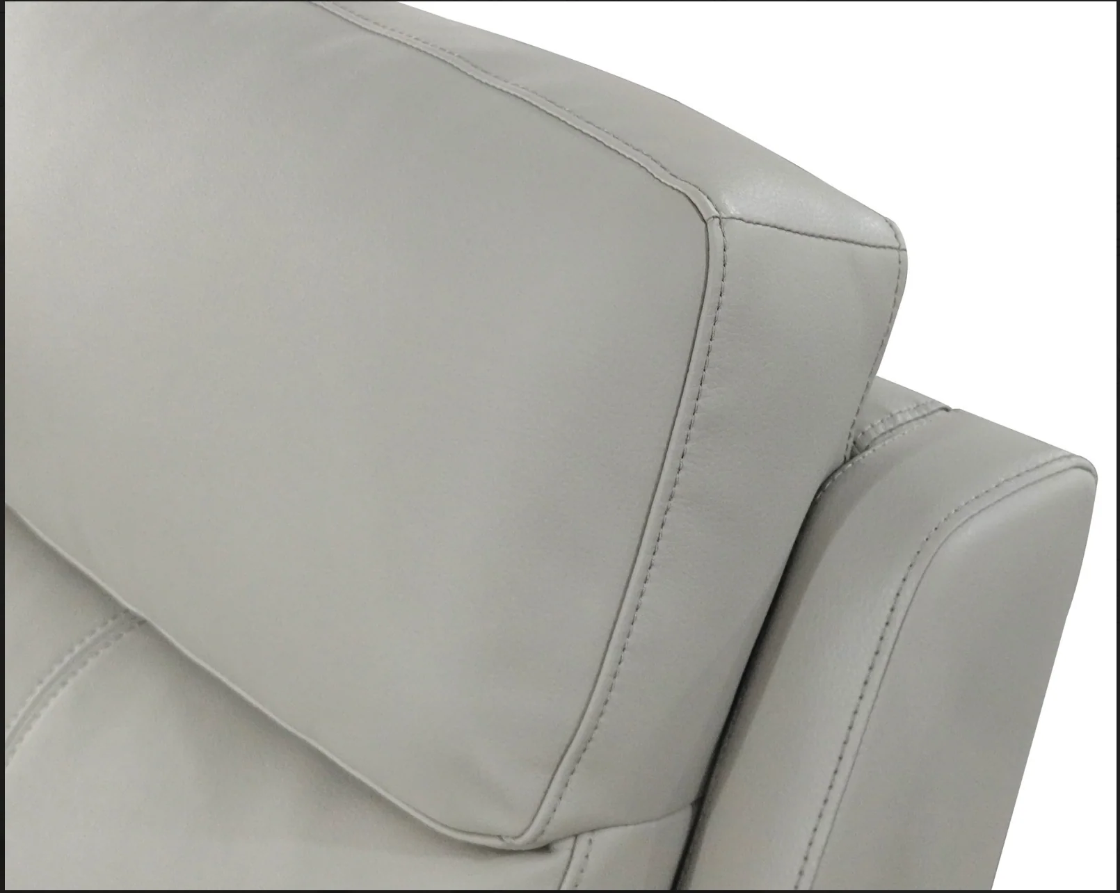 KINGSTON Genuine Leather 2-Seater Recliner Sofa – Pewter - Image 4