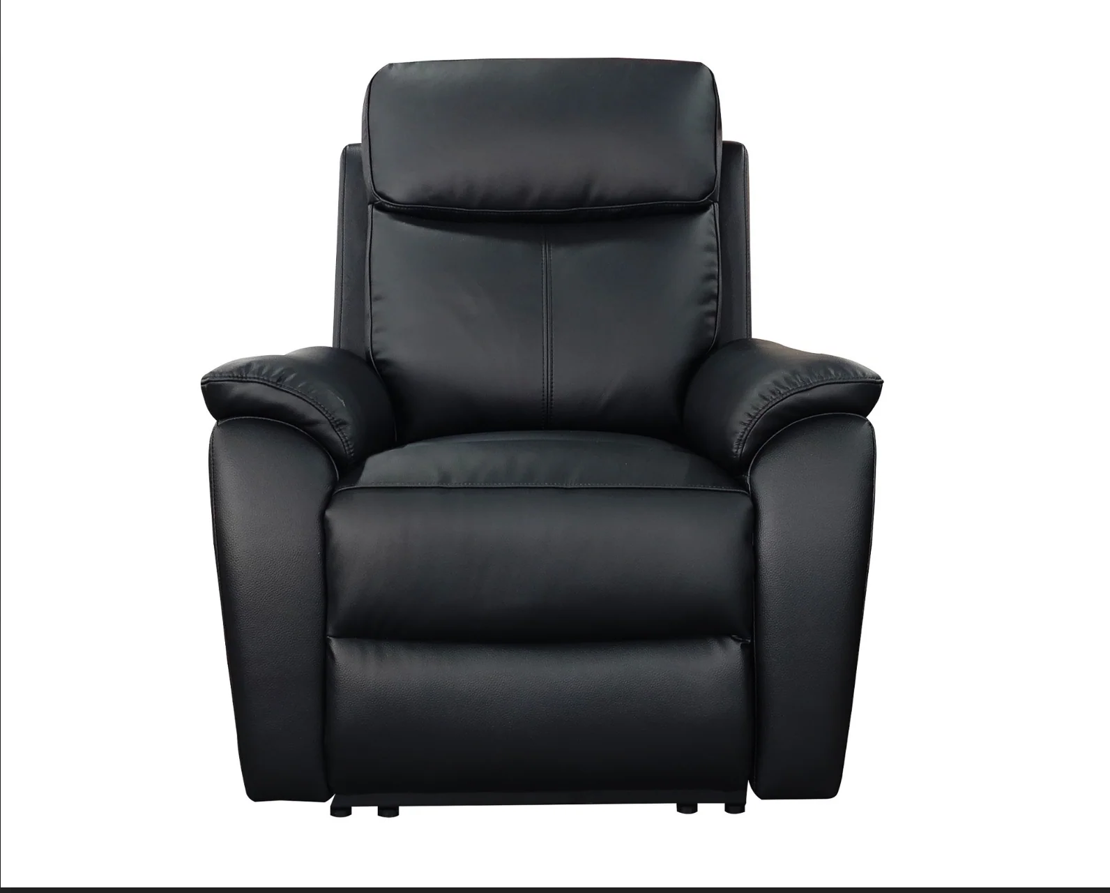 KINGSTON Genuine Leather Recliner Armchair – Black - Image 5