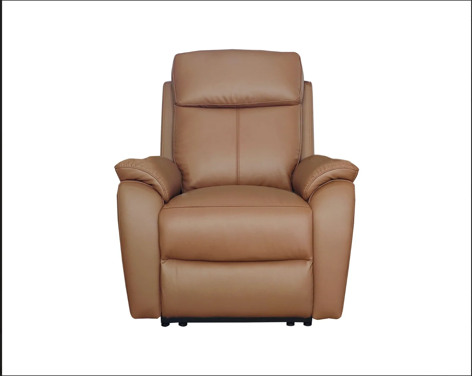 KINGSTON Genuine Leather Recliner Armchair – Tan - Image 4