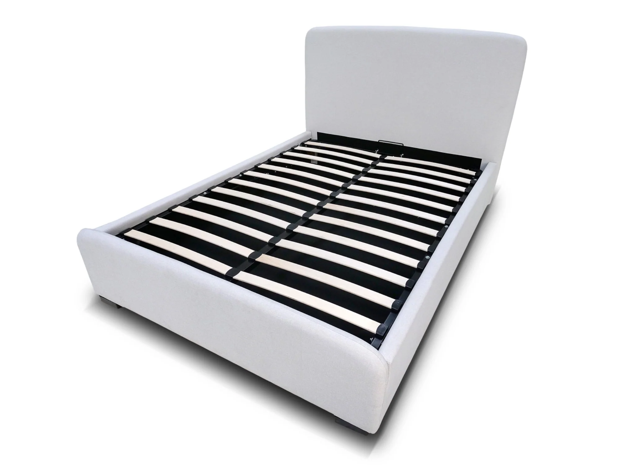LANGHAM Ottoman Bed  (Light Grey Fabric) | Available in 3 Sizes - Image 4