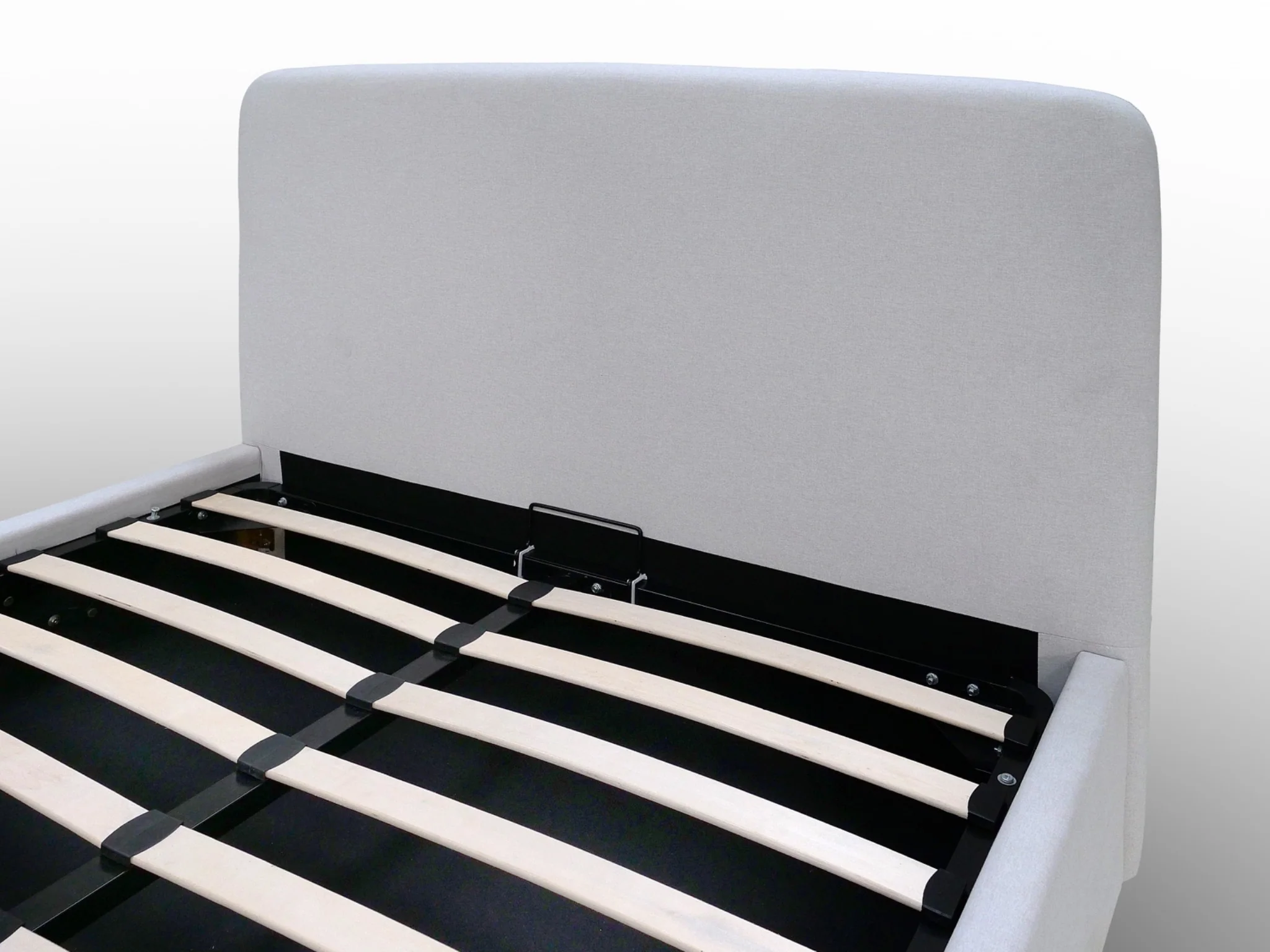 LANGHAM Ottoman Bed  (Light Grey Fabric) | Available in 3 Sizes - Image 5