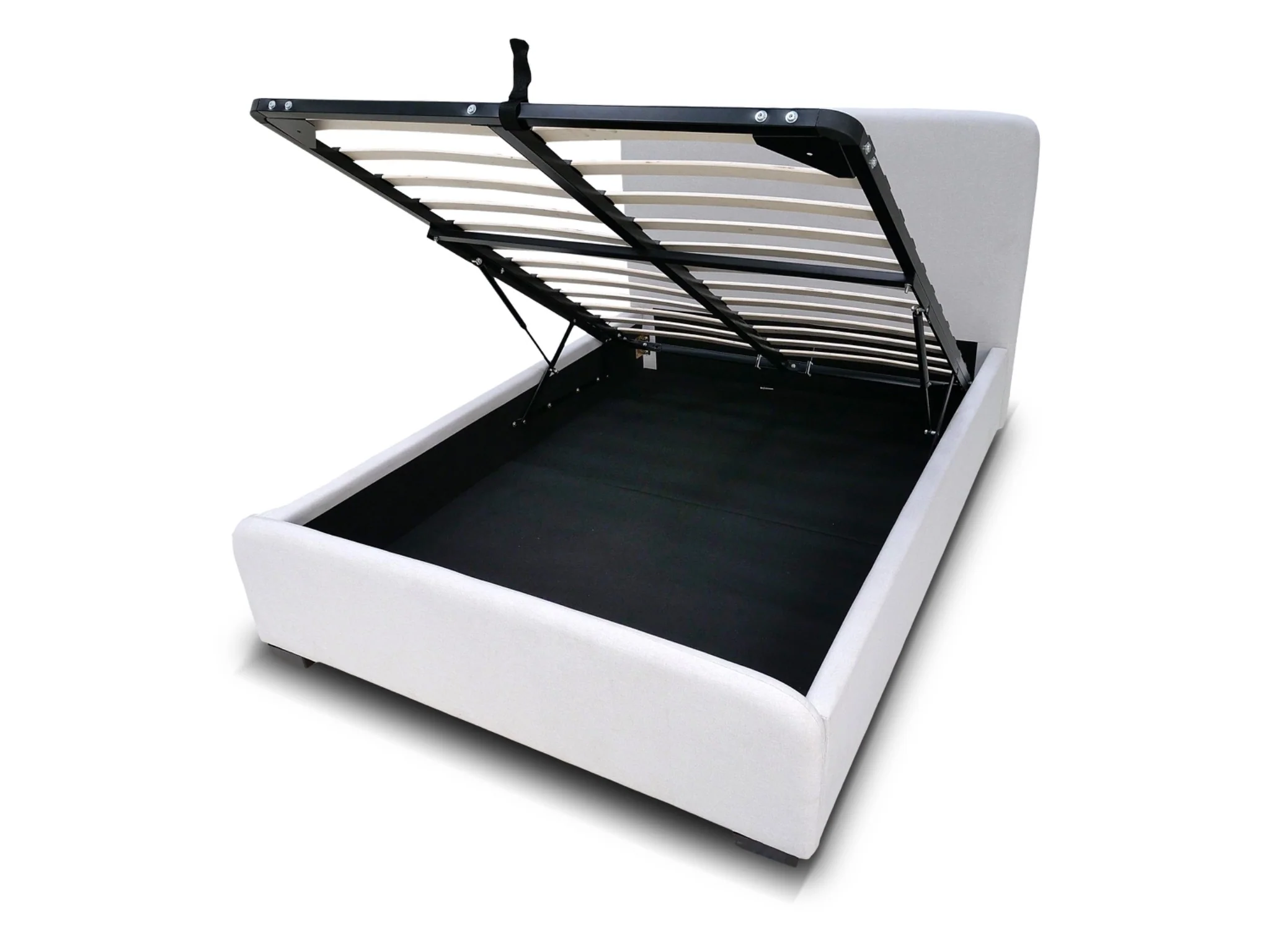 LANGHAM Ottoman Bed  (Light Grey Fabric) | Available in 3 Sizes - Image 7