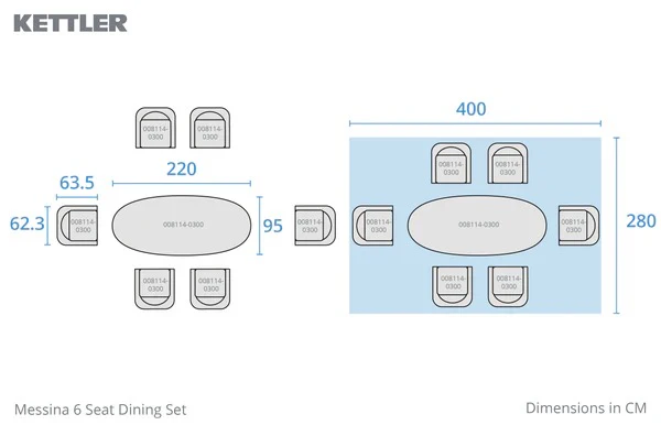 MESSINA 6 seat dining set - Image 5