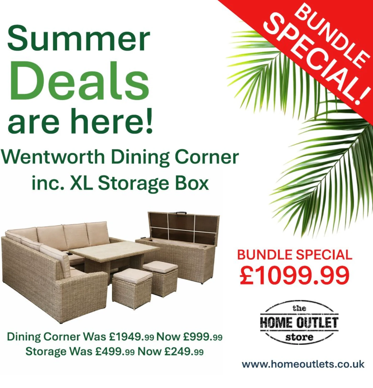 WENTWORTH Rattan Dining Corner Set