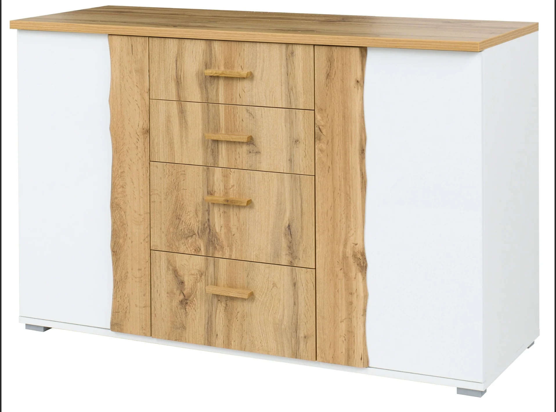 WOOD Chest of Drawers – Alpine White & Oak Wotan - Image 4